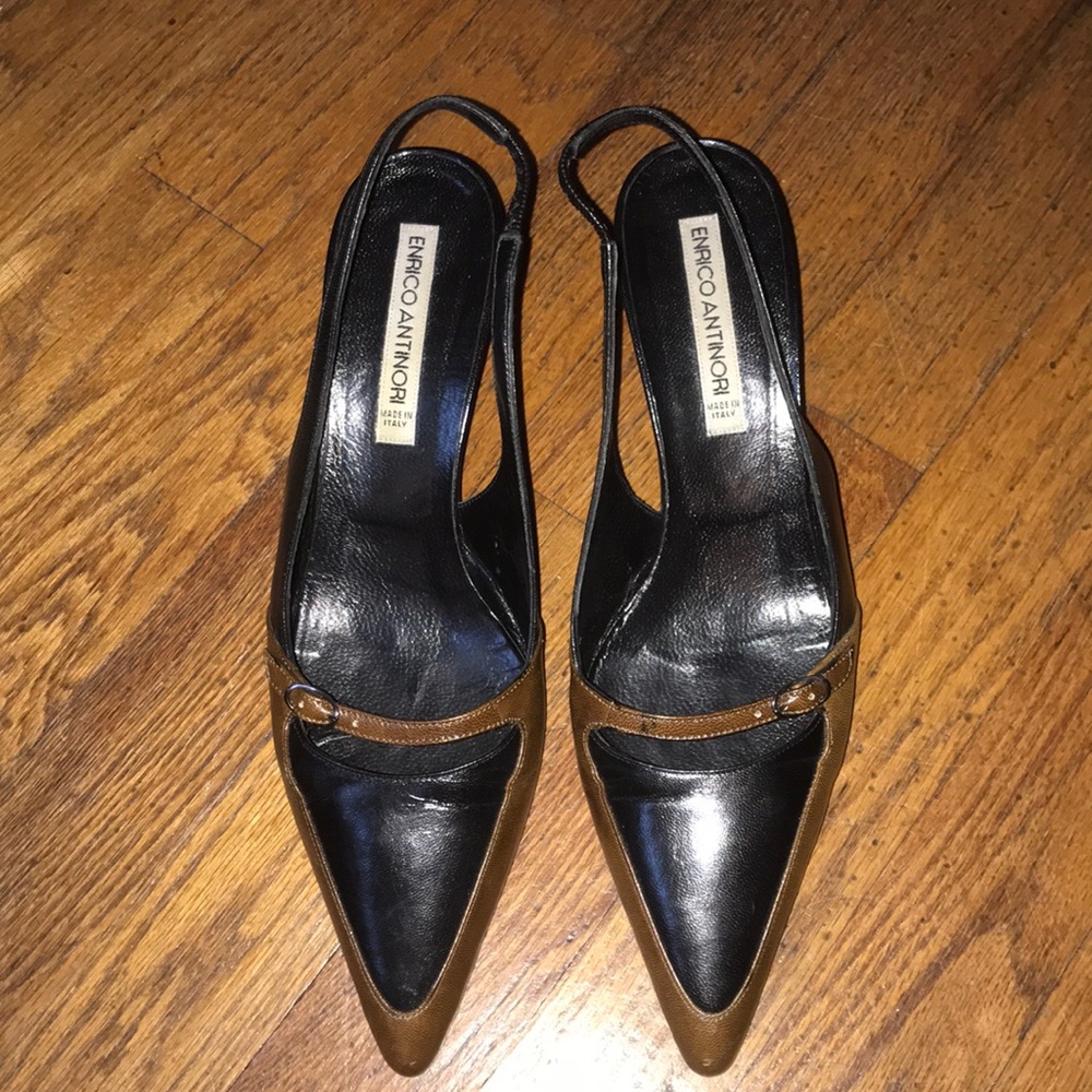 Enrico Antinori slingback kitten heel